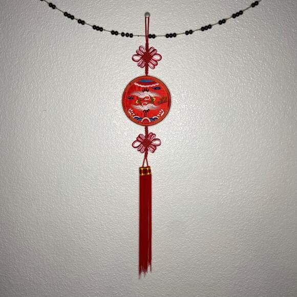 Chinese Lucky Red Knot Tassel Wall Decor - Picture 1 of 5